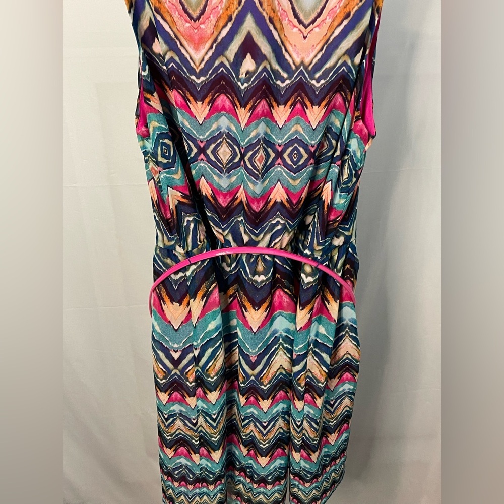 AB Studio Multicolor Chevron Pattern‎ Dress size XL - Picture 9 of 11